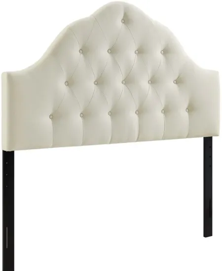 Sovereign Queen Upholstered Fabric Headboard in Ivory