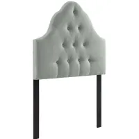 Sovereign Twin Upholstered Fabric Headboard in Grey