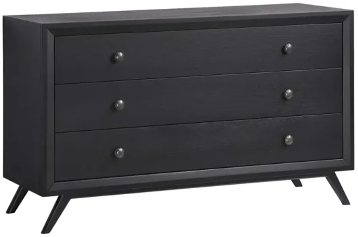 Tracy Wood Dresser in Black