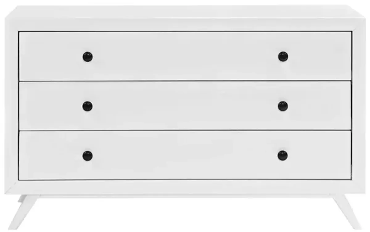 Tracy Wood Dresser in White