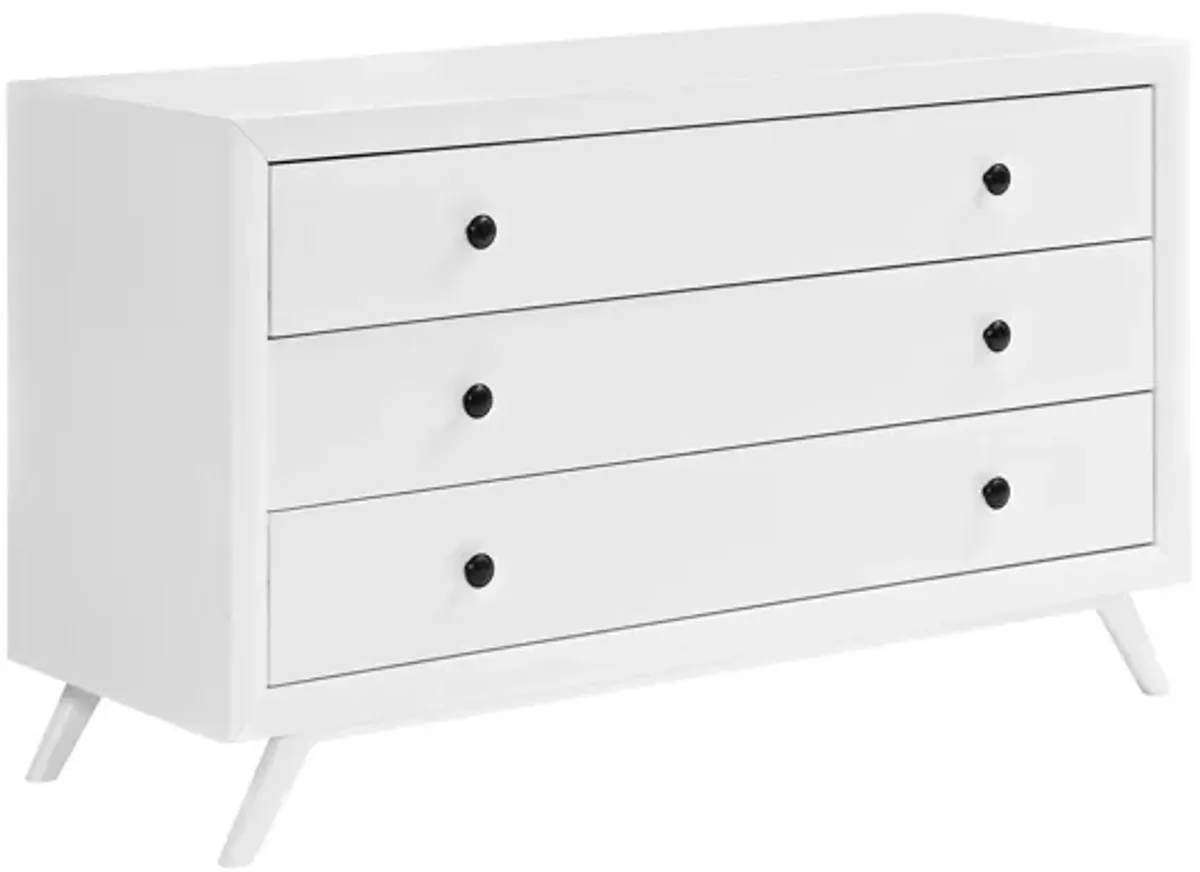 Tracy Wood Dresser in White