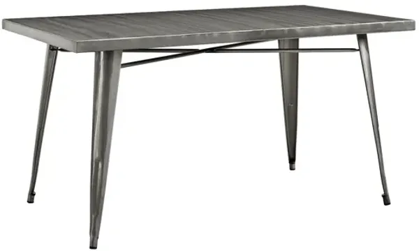 Alacrity Rectangle Metal Dining Table