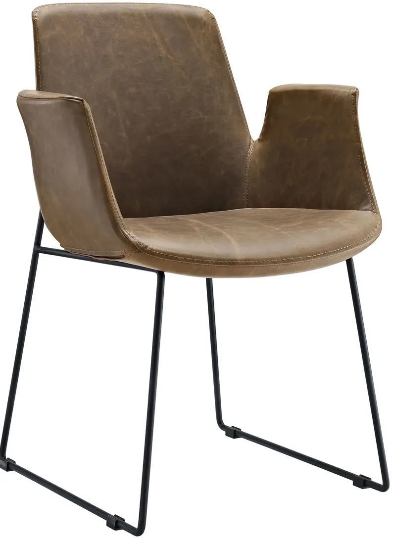 Aloft Dining Armchair in Brown