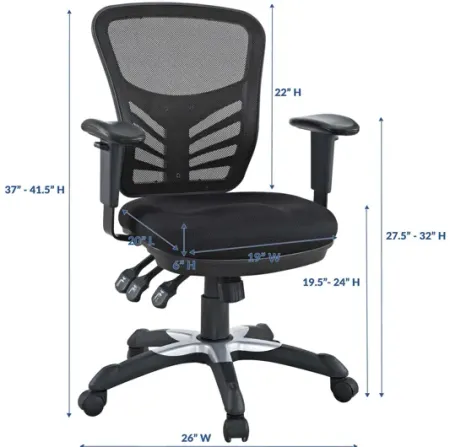 Articulate Mesh Office Chair in Black