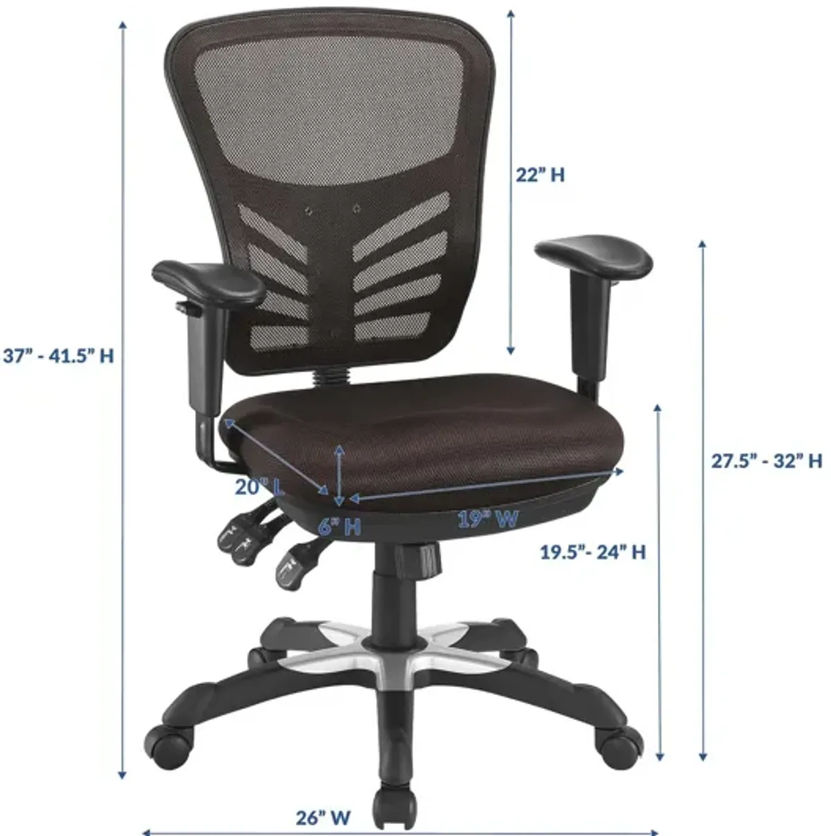 Articulate Mesh Office Chair in Brown