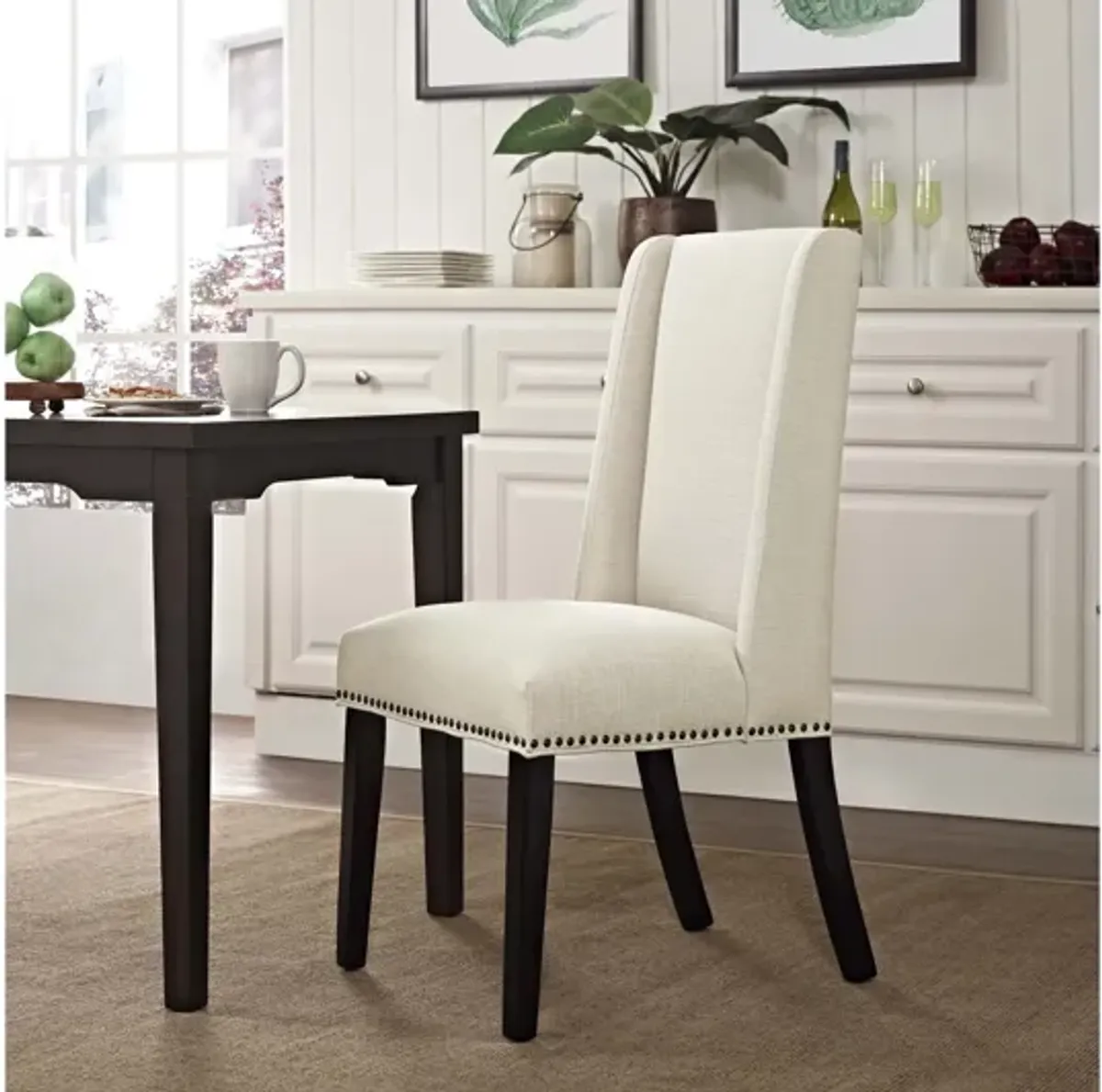 Baron Upholstered Dining Chair in Beige