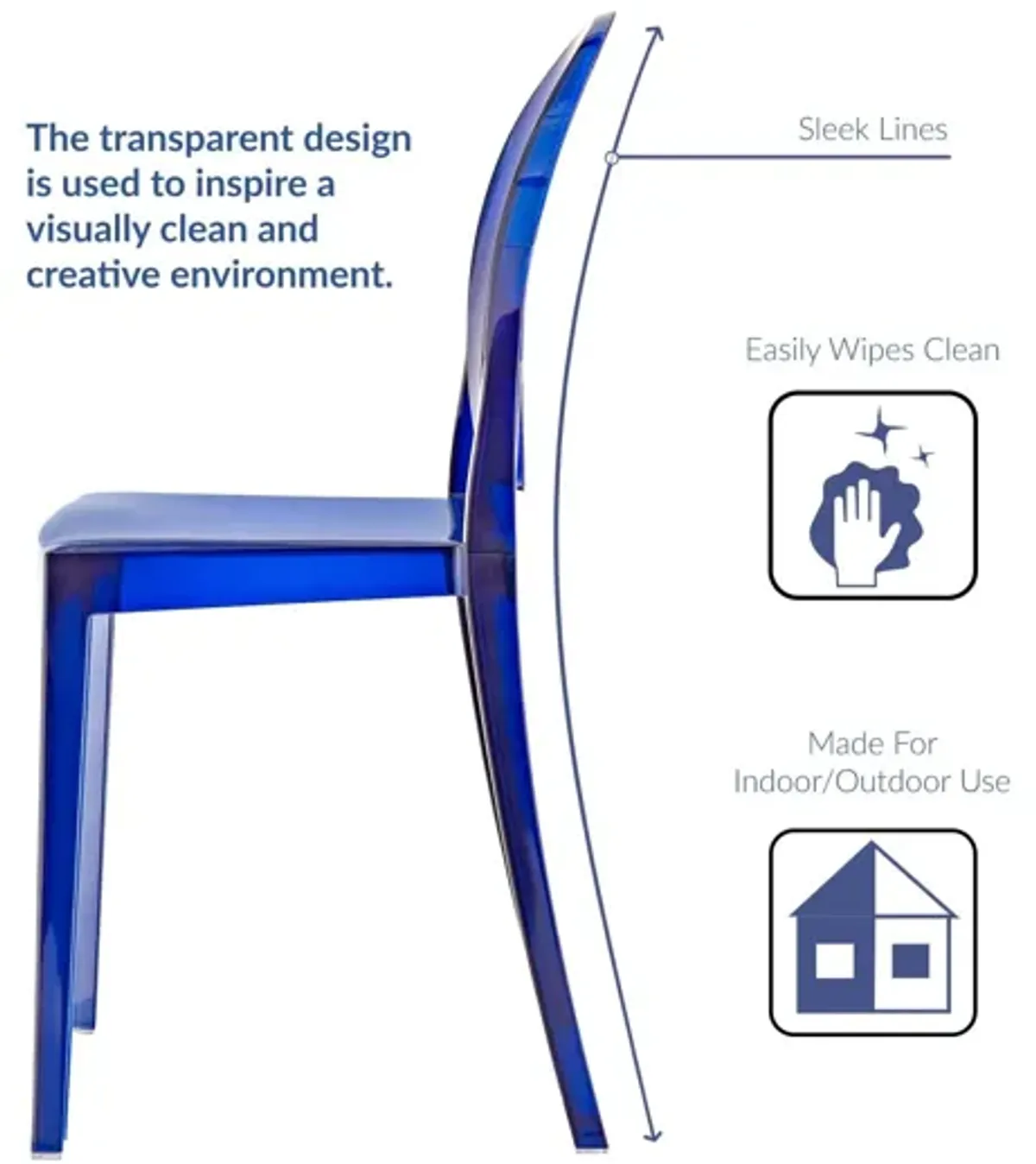 Casper Dining Side Chair in Blue