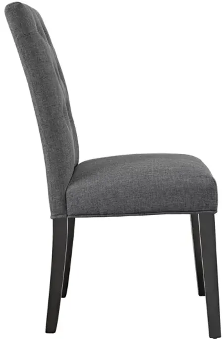 Confer Dining Fabric Side Chair in Grey