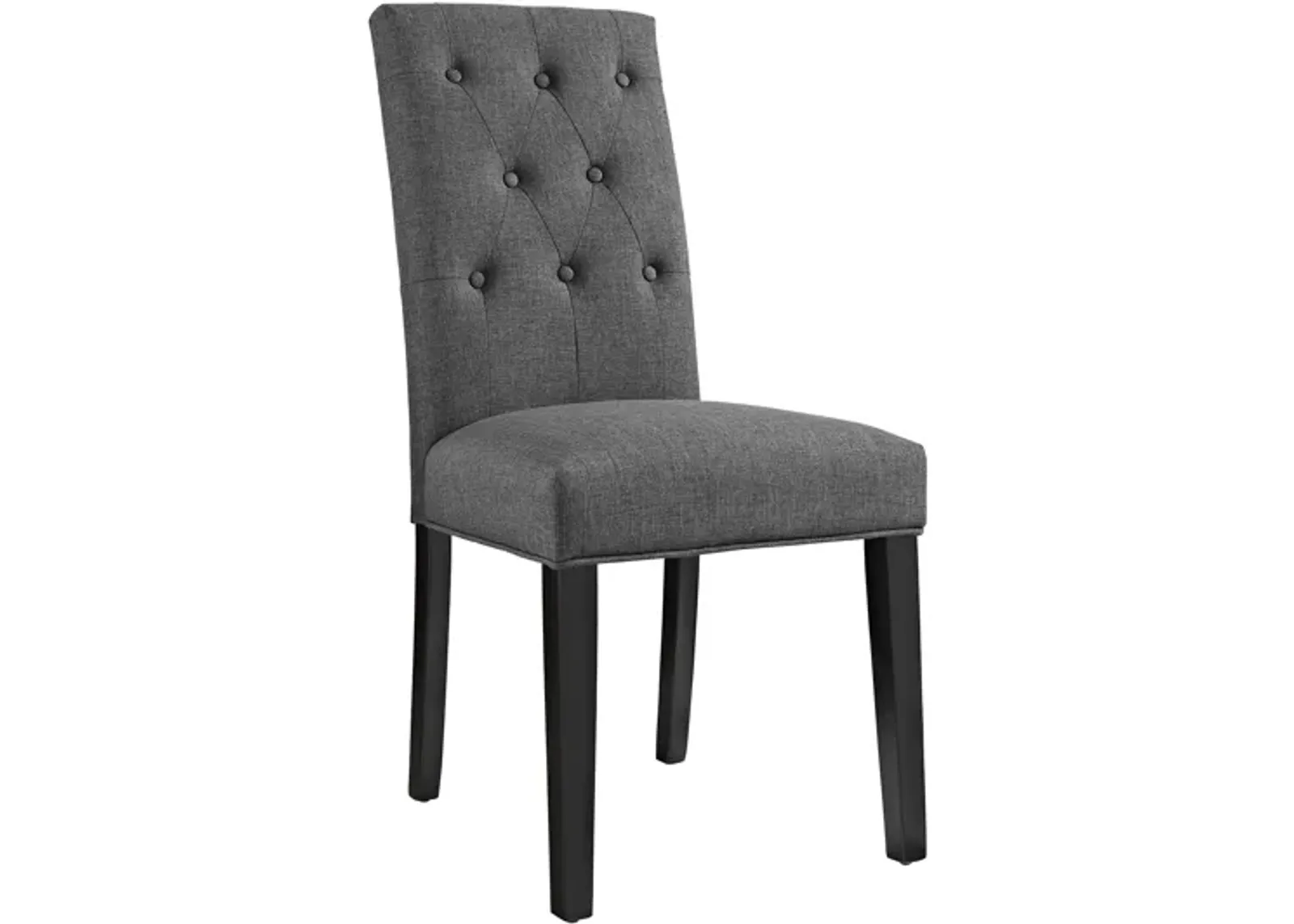 Confer Dining Fabric Side Chair in Grey