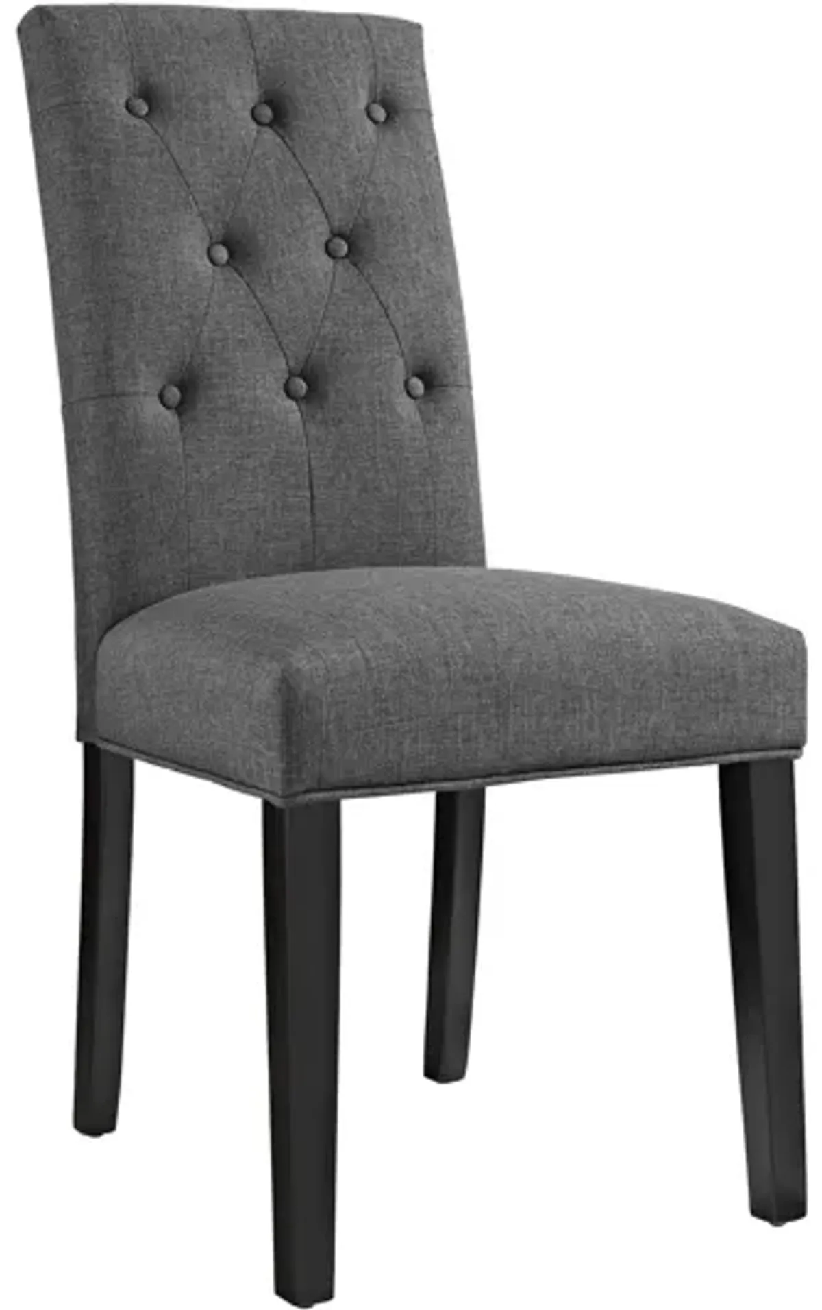 Confer Dining Fabric Side Chair in Grey