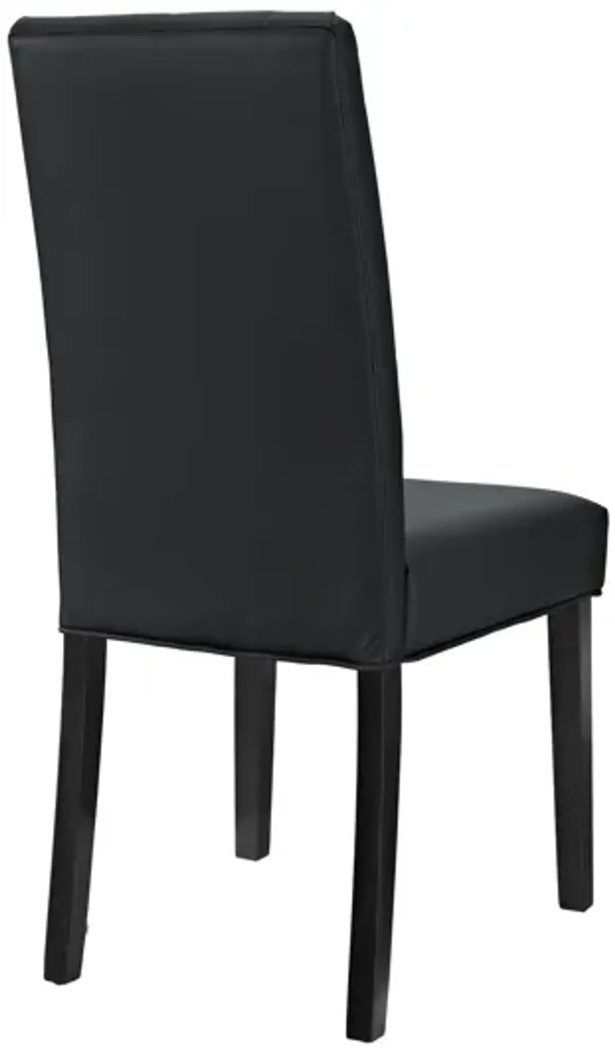 Confer Dining Vinyl Side Chair in Black