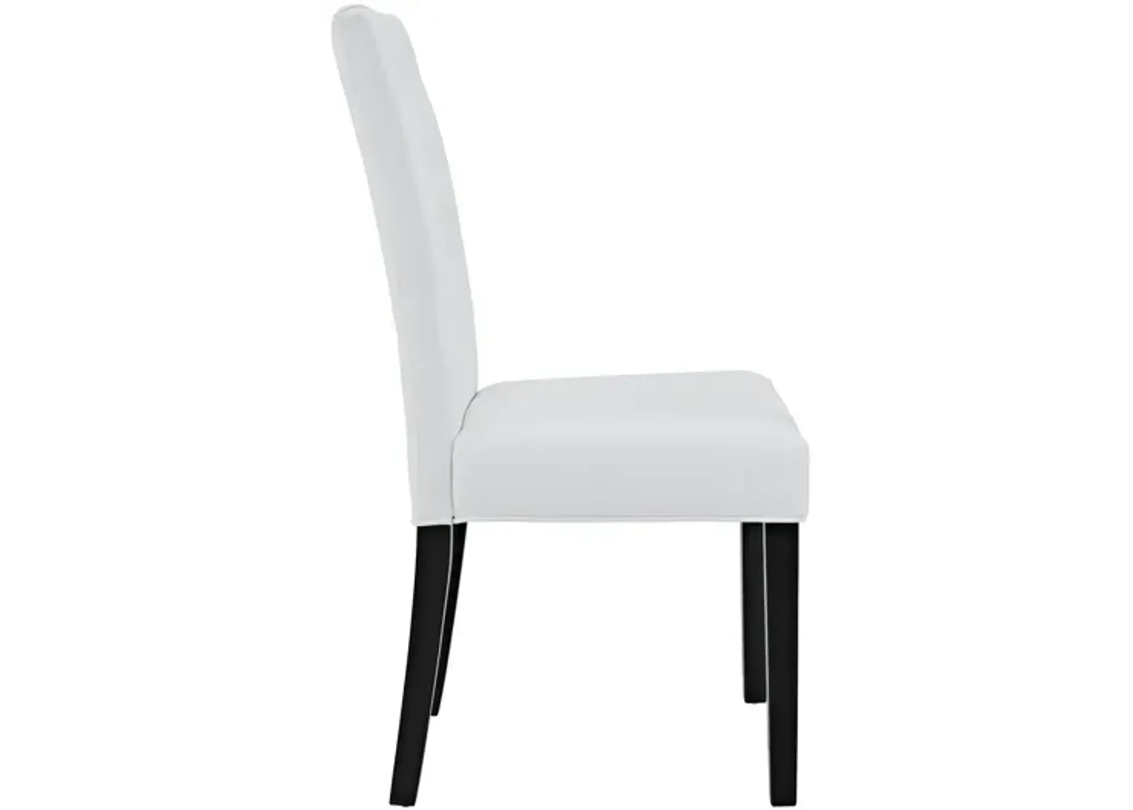 Confer Dining Vinyl Side Chair in White