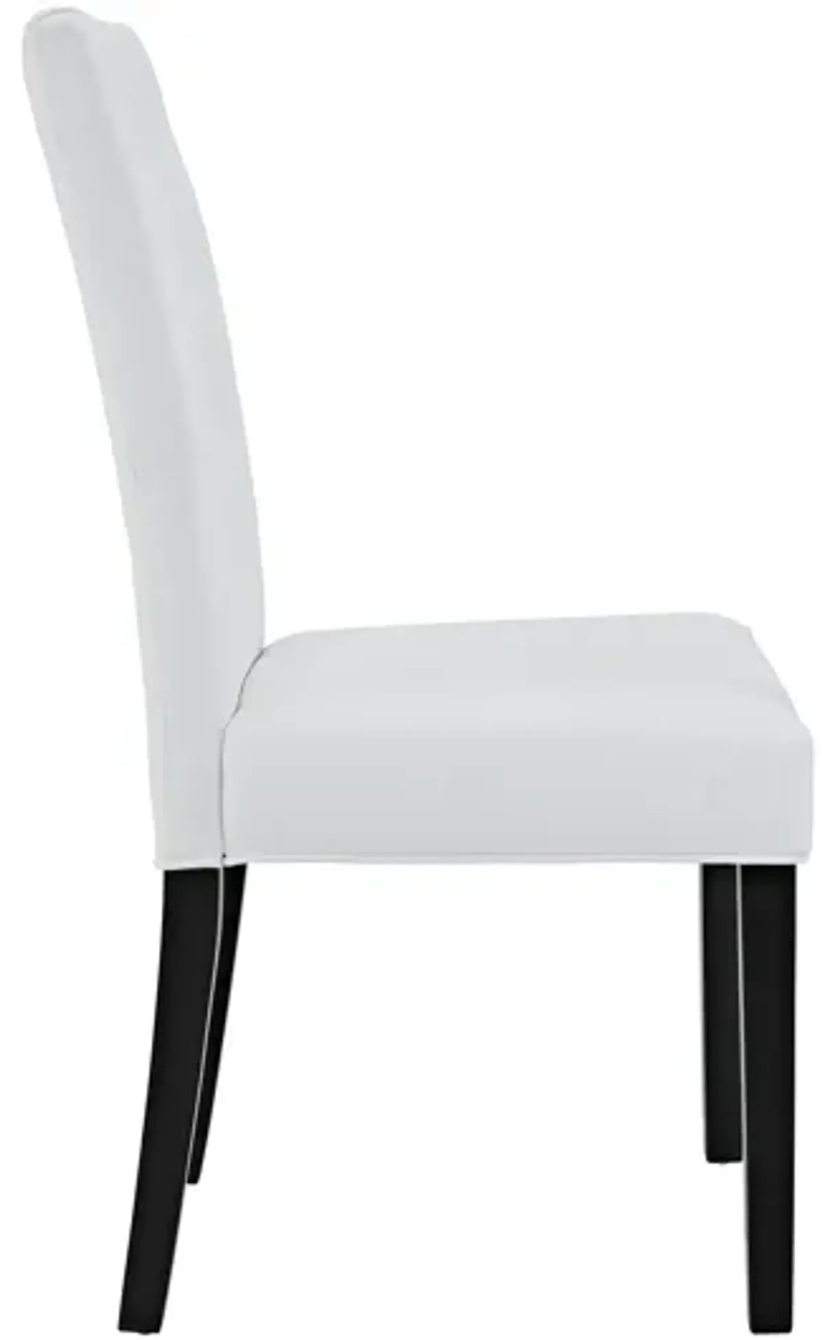 Confer Dining Vinyl Side Chair in White