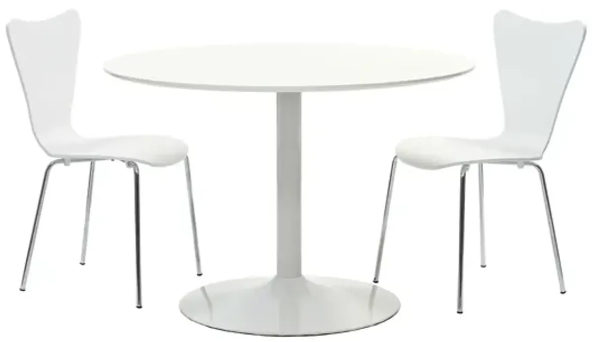 Ernie Dining Side Chair in White