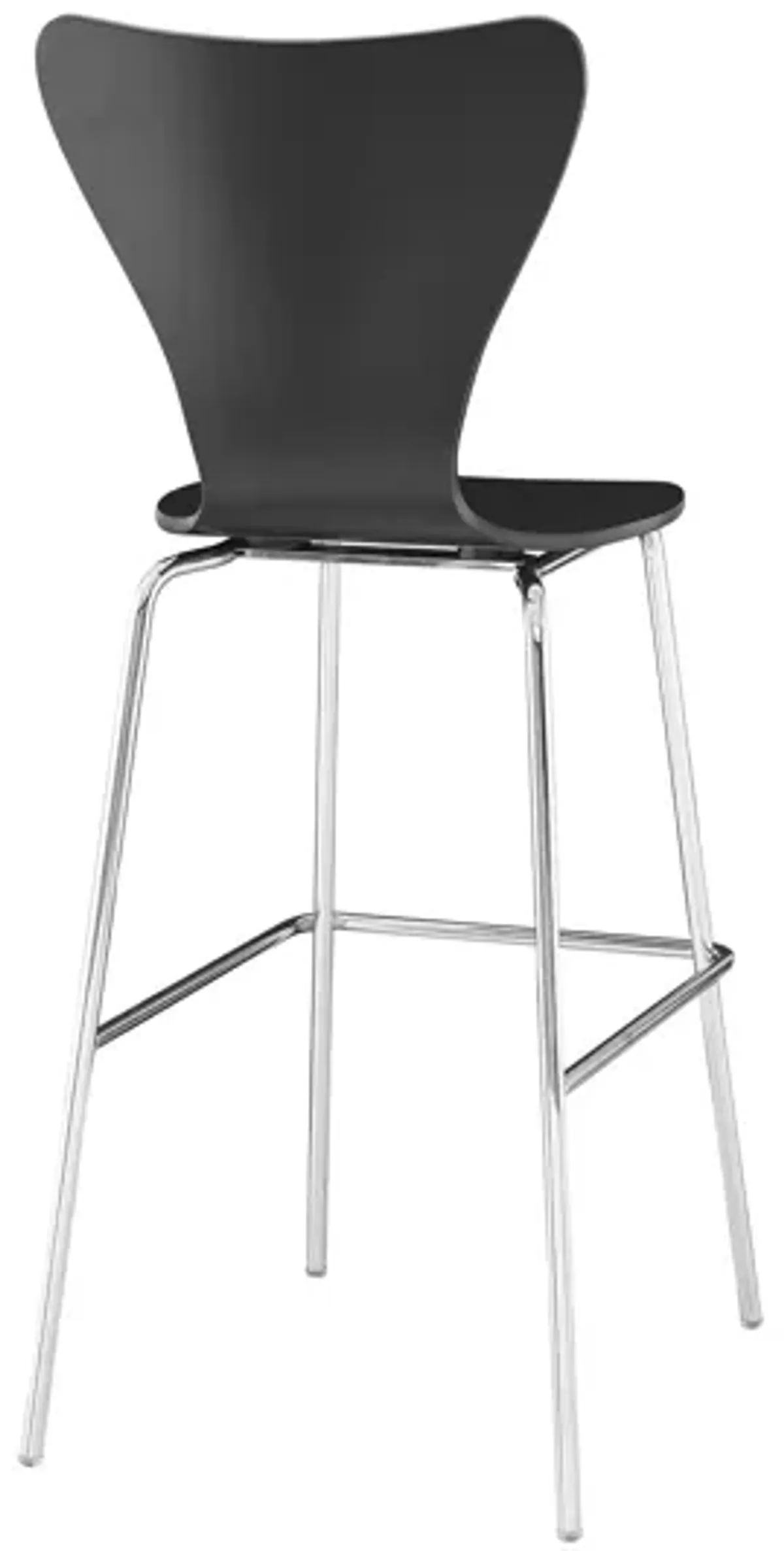 Ernie Wood Bar Stool in Black