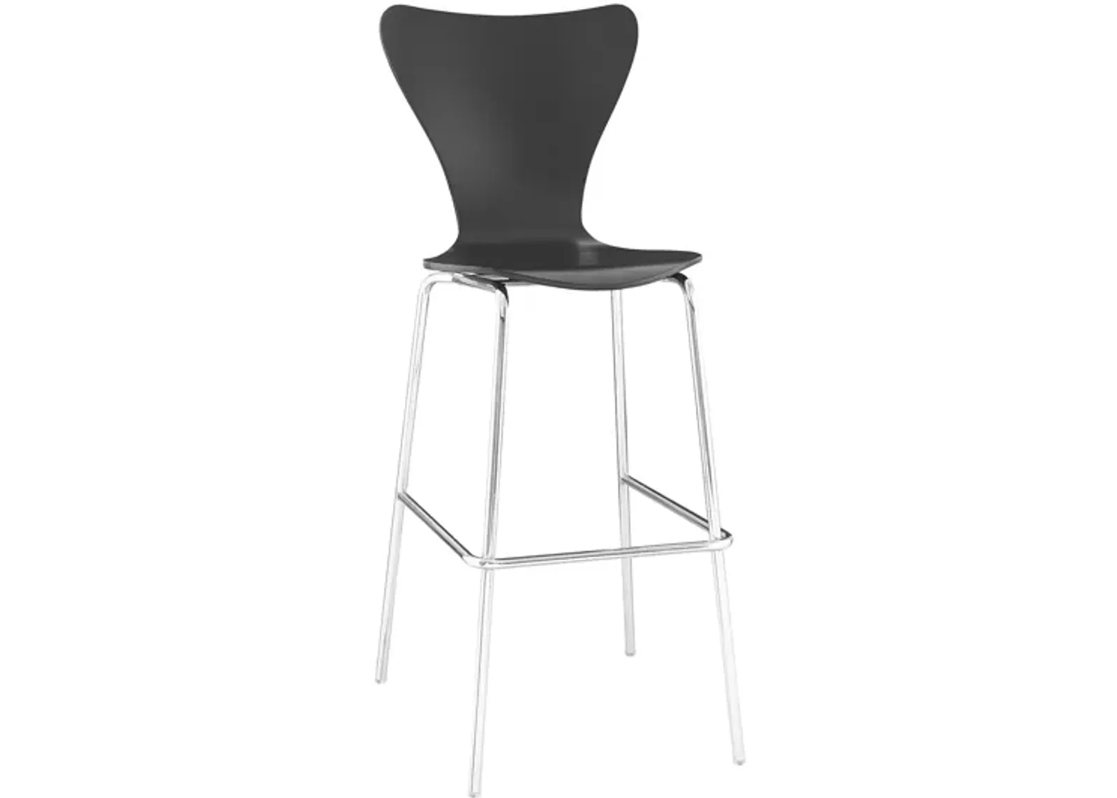 Ernie Wood Bar Stool in Black