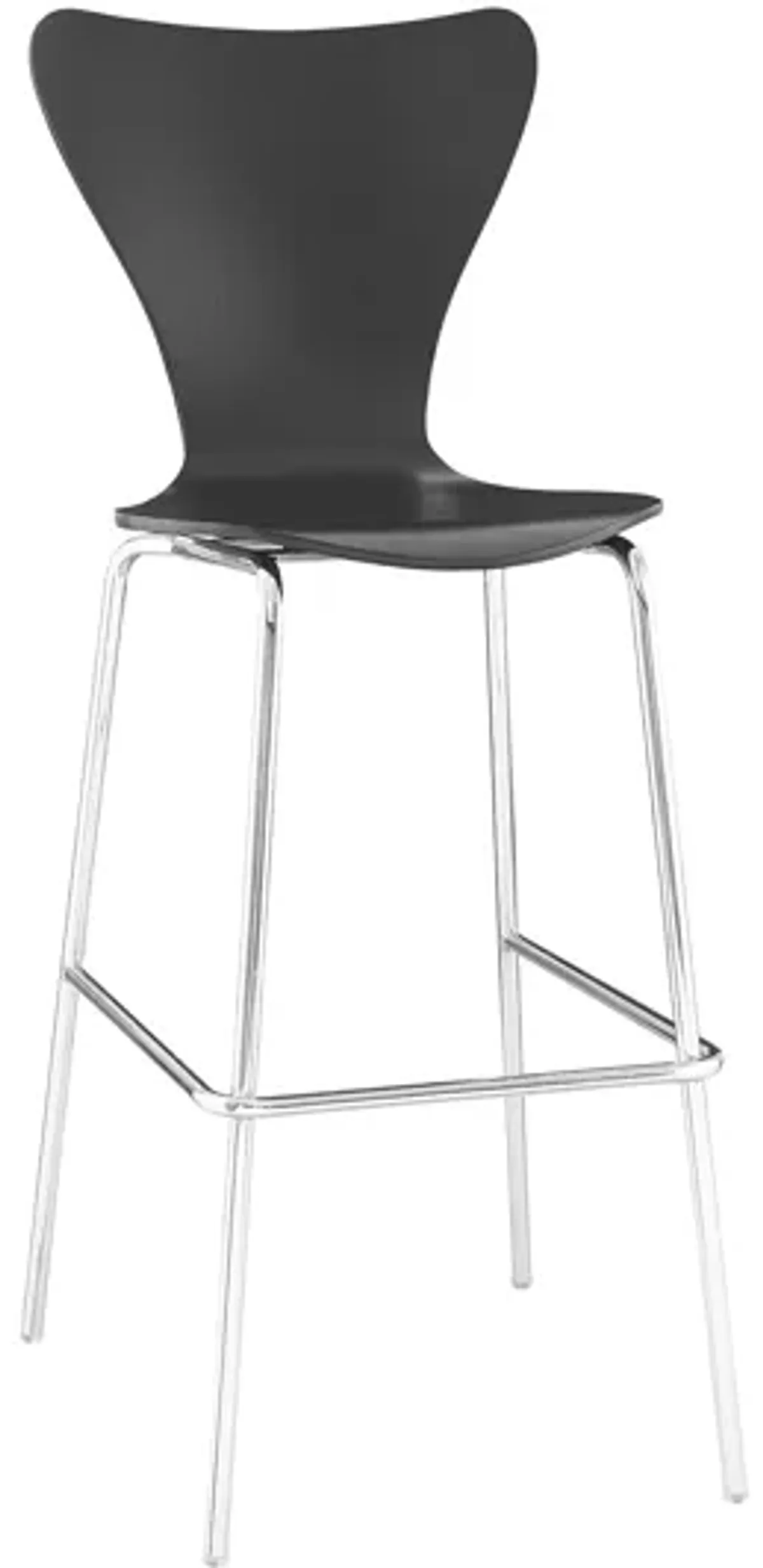 Ernie Wood Bar Stool in Black