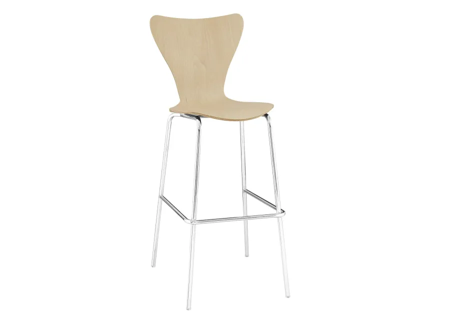 Ernie Wood Bar Stool in Natural