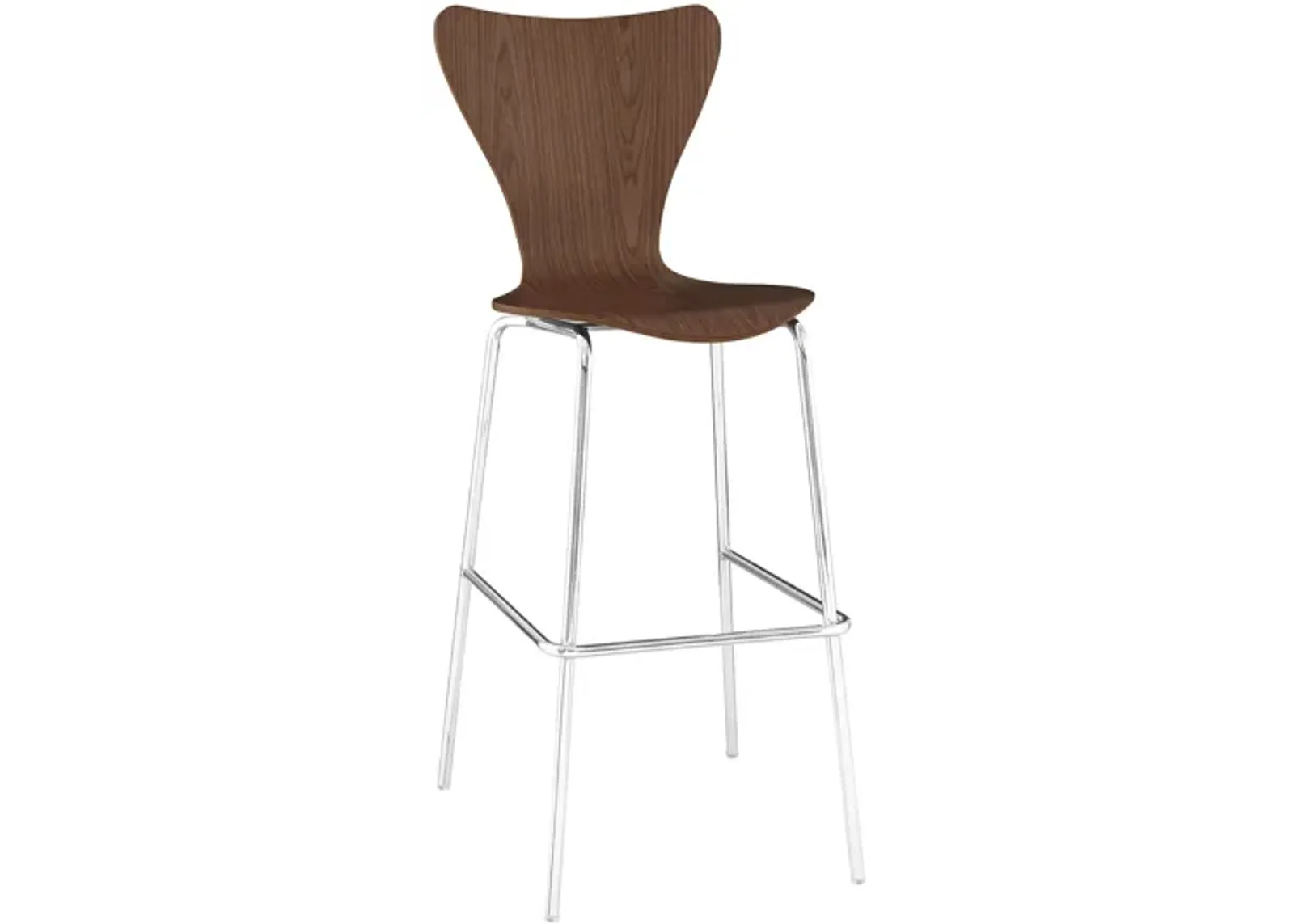 Ernie Wood Bar Stool in Walnut