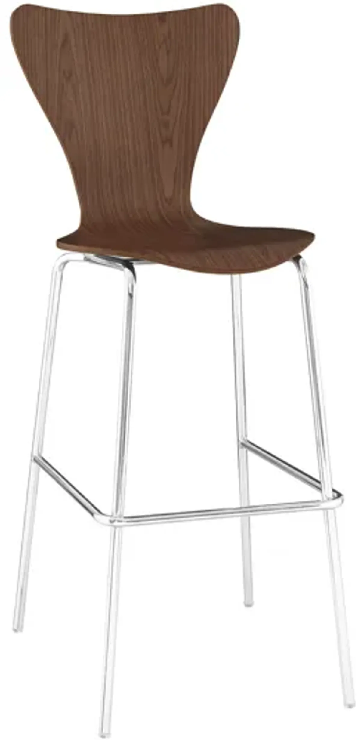 Ernie Wood Bar Stool in Walnut