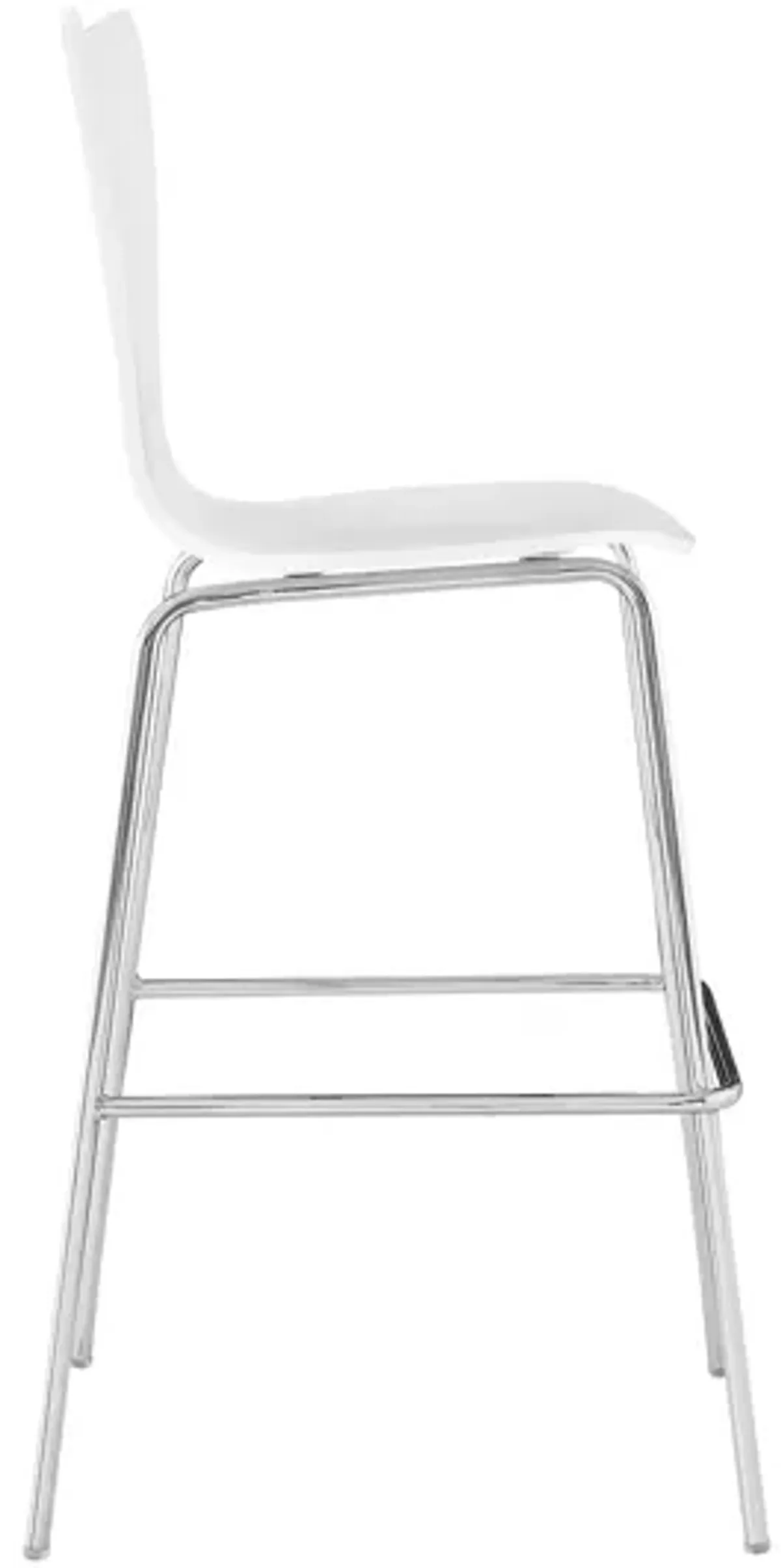 Ernie Wood Bar Stool in White