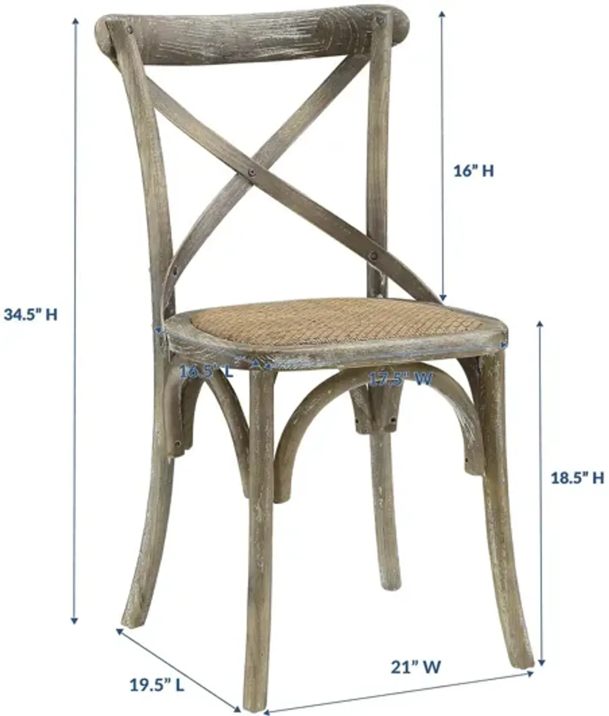 Gear Dining Side Chair in Grey