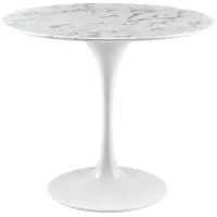 Lippa 36" Round Artificial Marble Dining Table