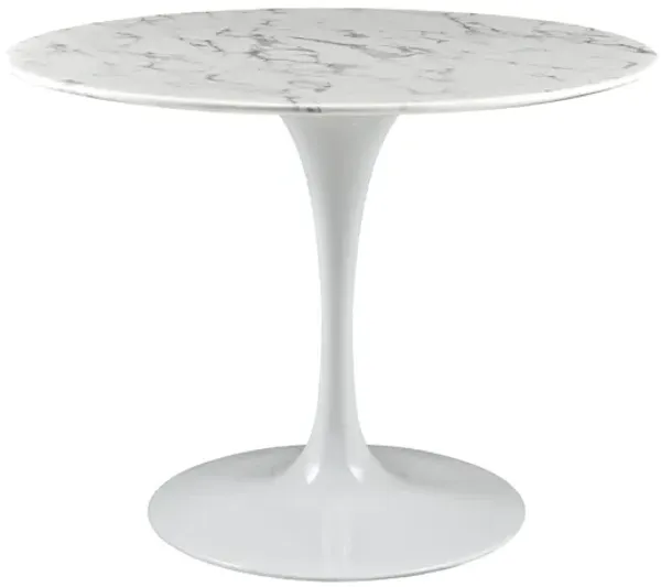 Lippa 40" Round Artificial Marble Dining Table