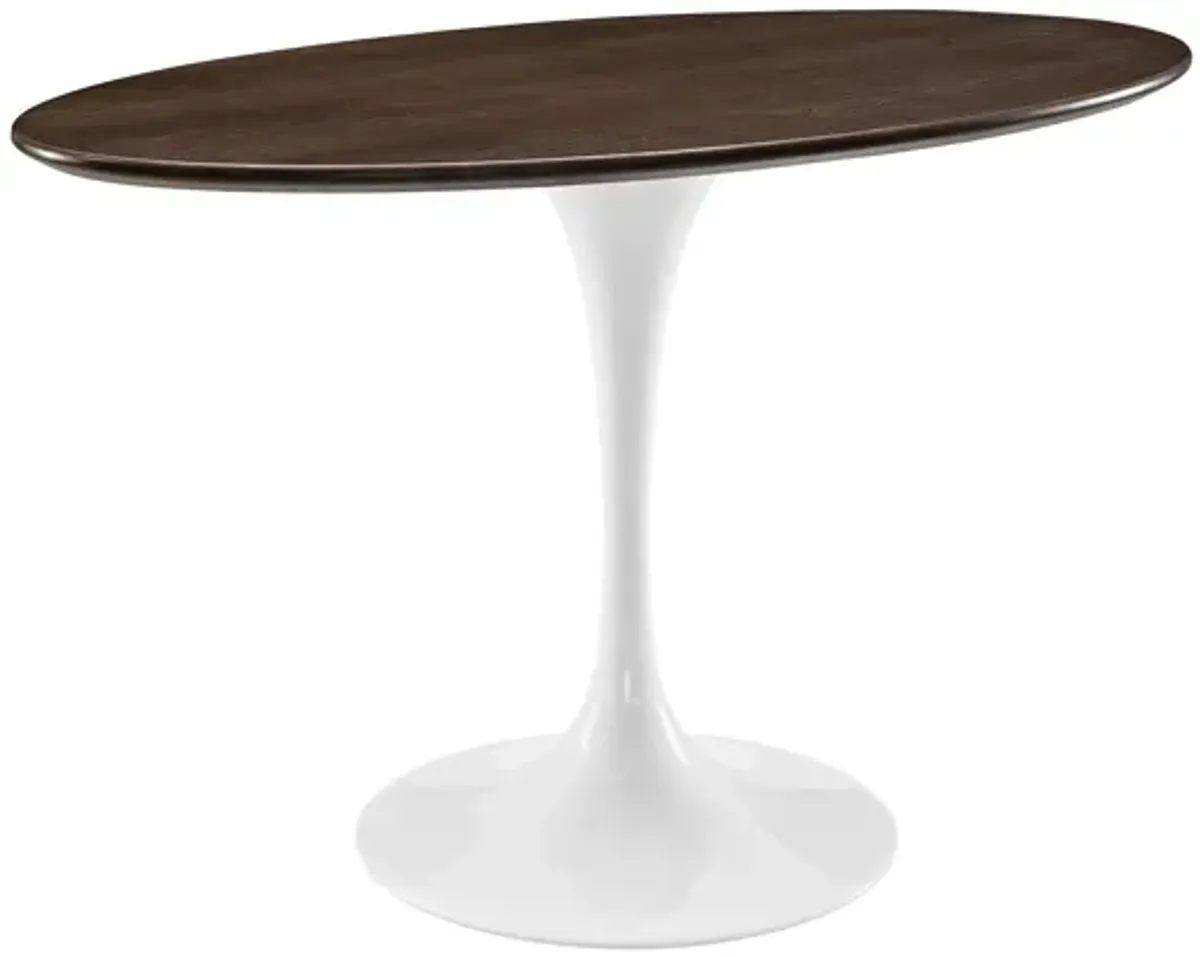 Lippa 48" Oval Walnut Dining Table