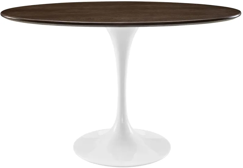 Lippa 48" Oval Walnut Dining Table