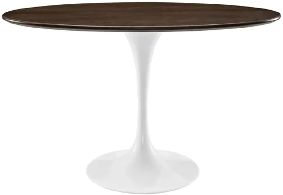 Lippa 48" Oval Walnut Dining Table