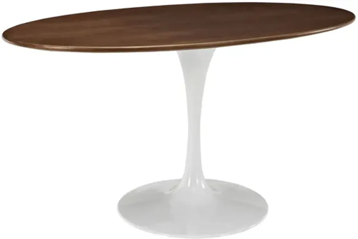 Lippa 60" Oval Walnut Dining Table