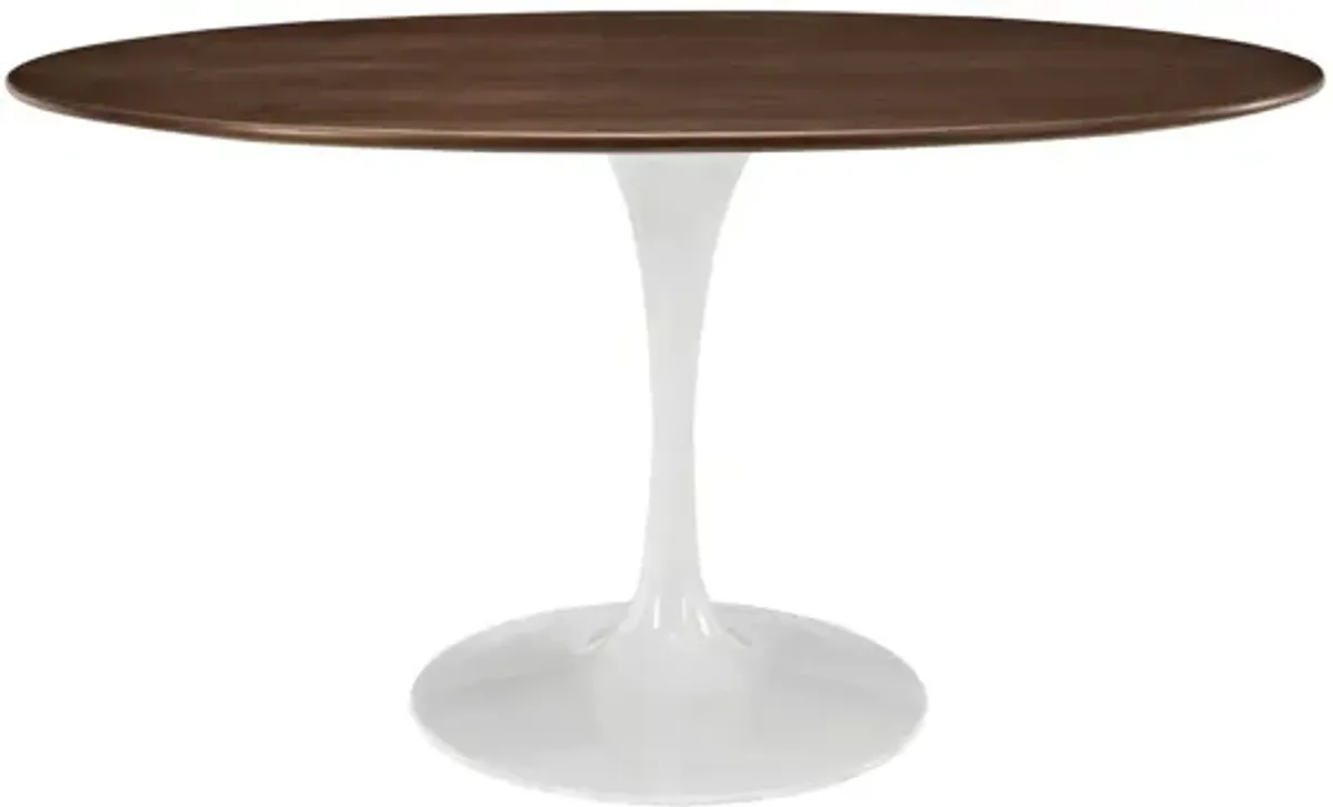 Lippa 60" Oval Walnut Dining Table