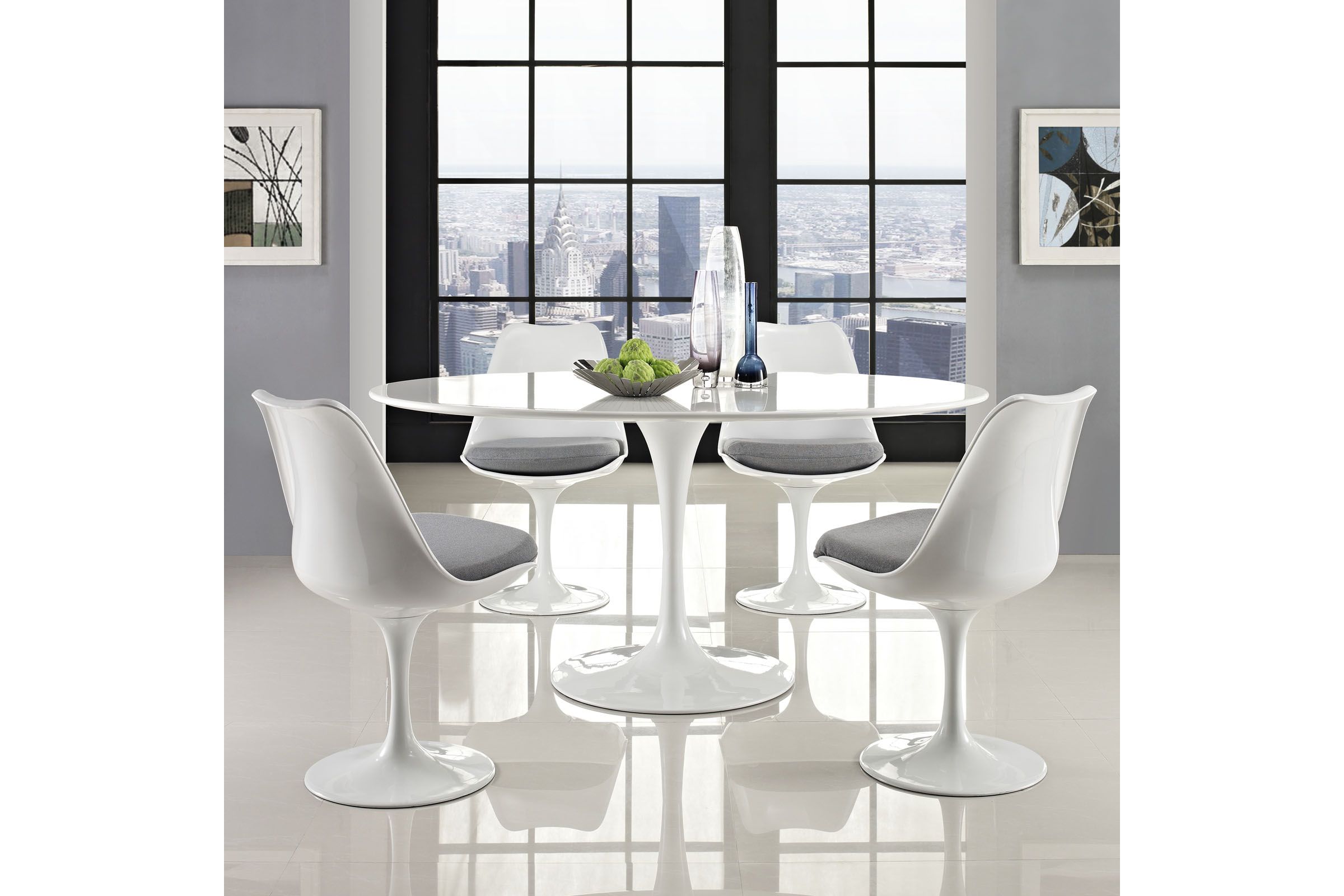 Lippa 60" Oval Wood Top Dining Table