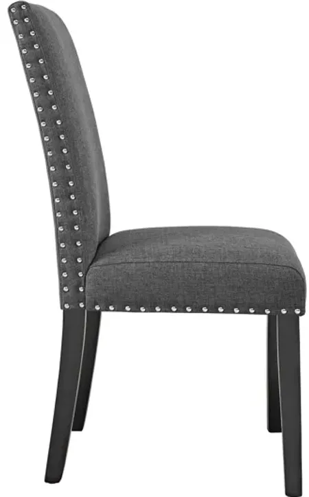 Parcel Dining Fabric Side Chair in Gray