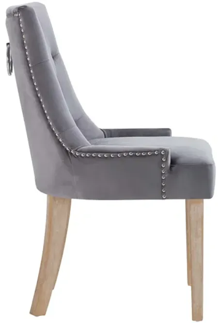 Pose Upholstered Fabric Dining Chair in Grey
