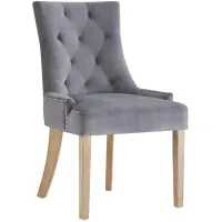 Pose Upholstered Fabric Dining Chair in Grey