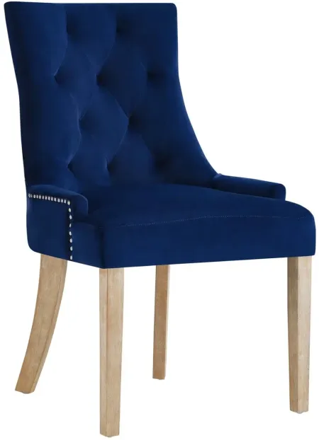 Pose Upholstered Fabric Dining Chair in Navy