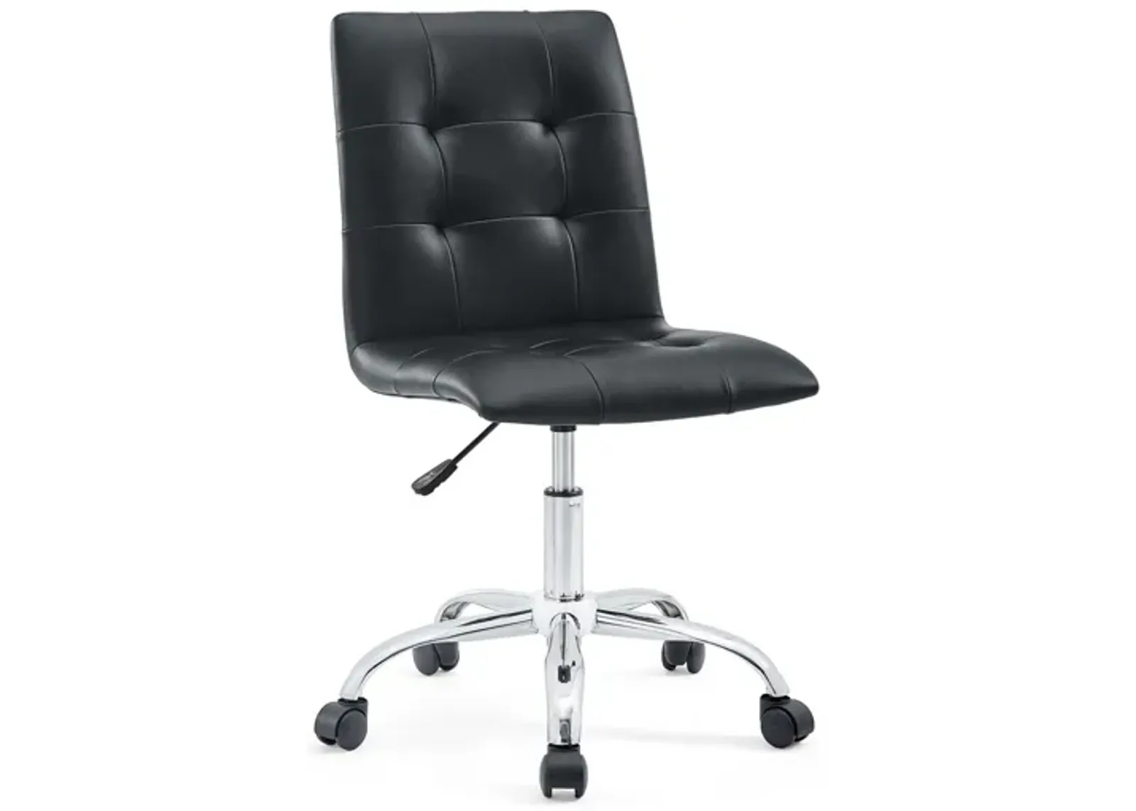 Prim Armless Mid Back Office Chair in Black