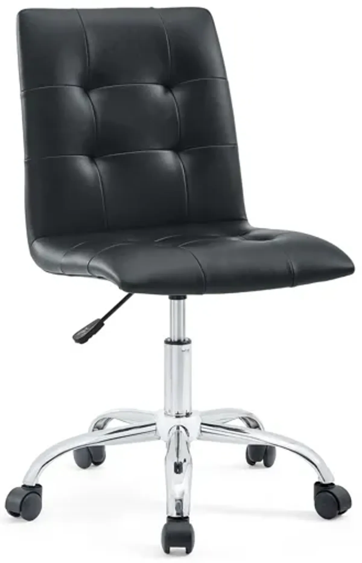 Prim Armless Mid Back Office Chair in Black