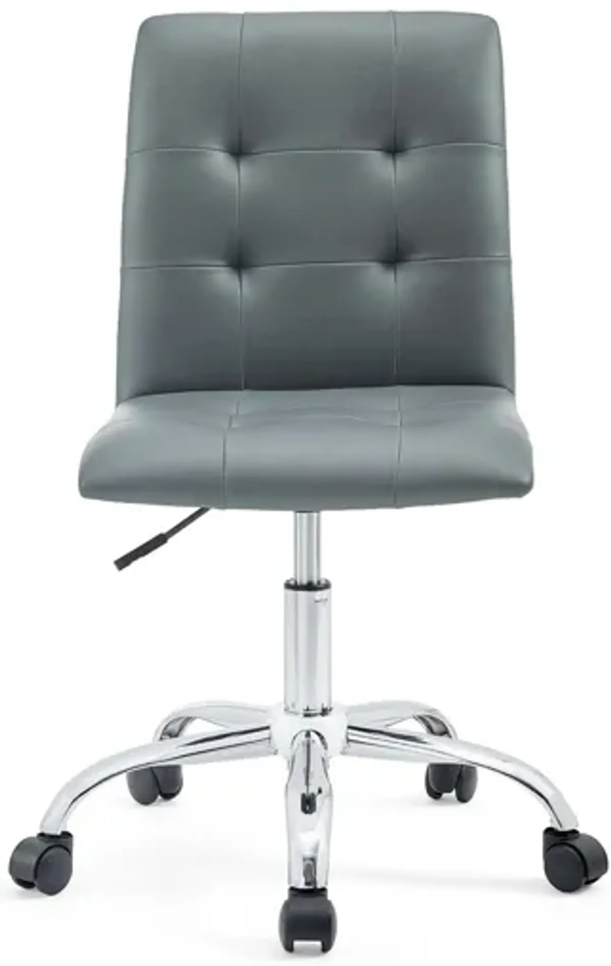 Prim Armless Mid Back Office Chair in Grey