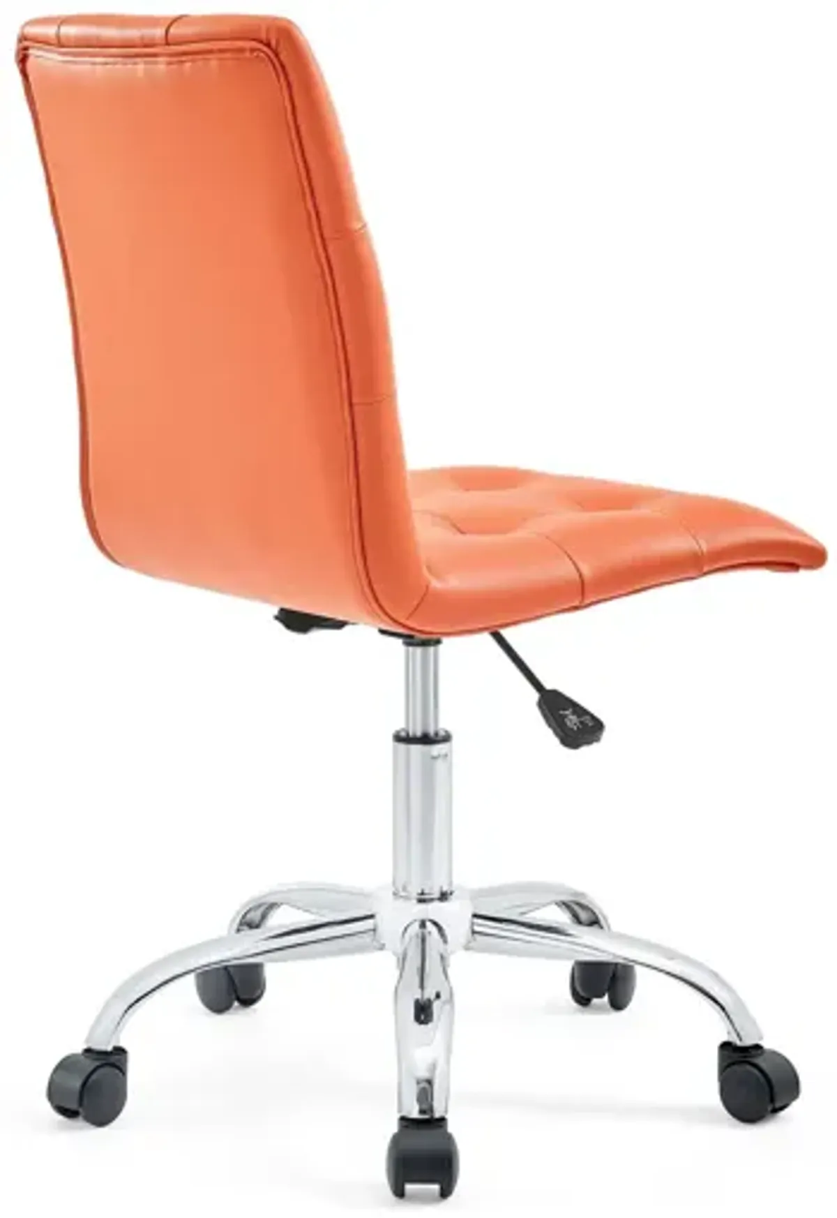 Prim Armless Mid Back Office Chair in Orange