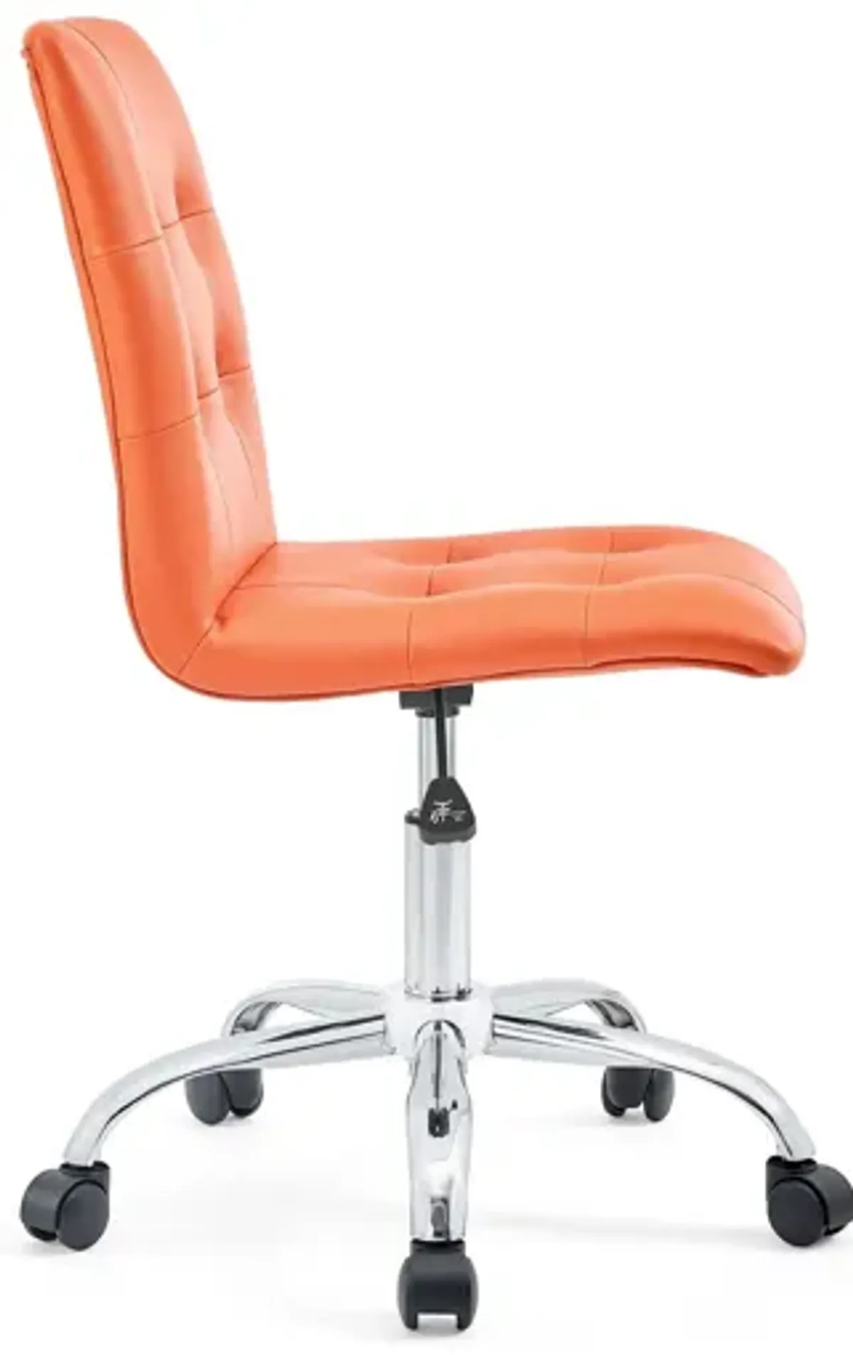 Prim Armless Mid Back Office Chair in Orange