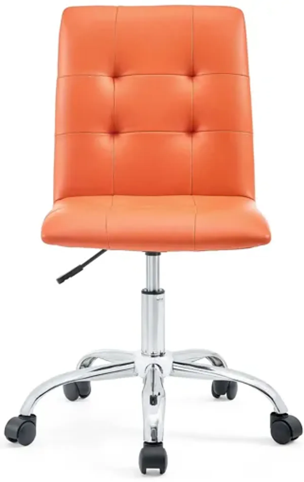 Prim Armless Mid Back Office Chair in Orange