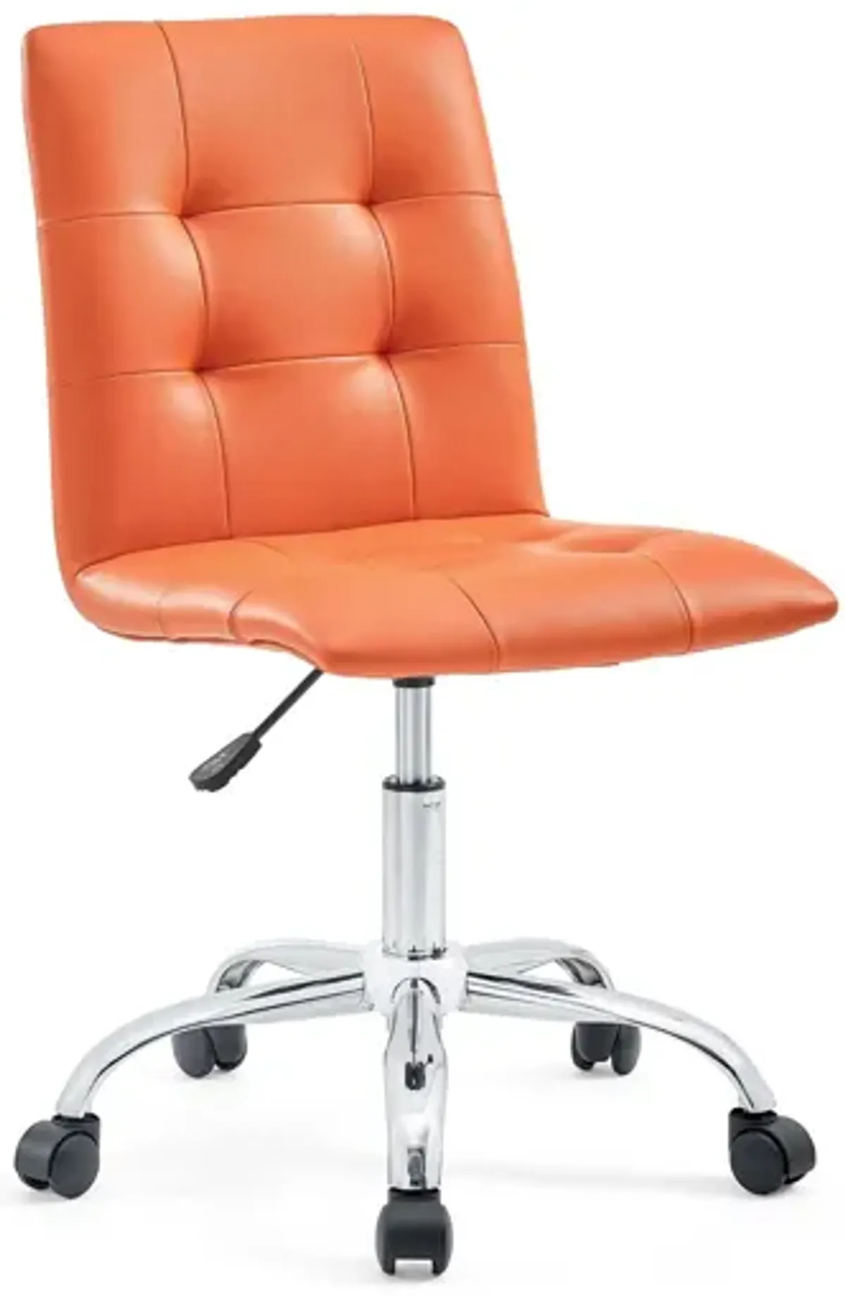 Prim Armless Mid Back Office Chair in Orange