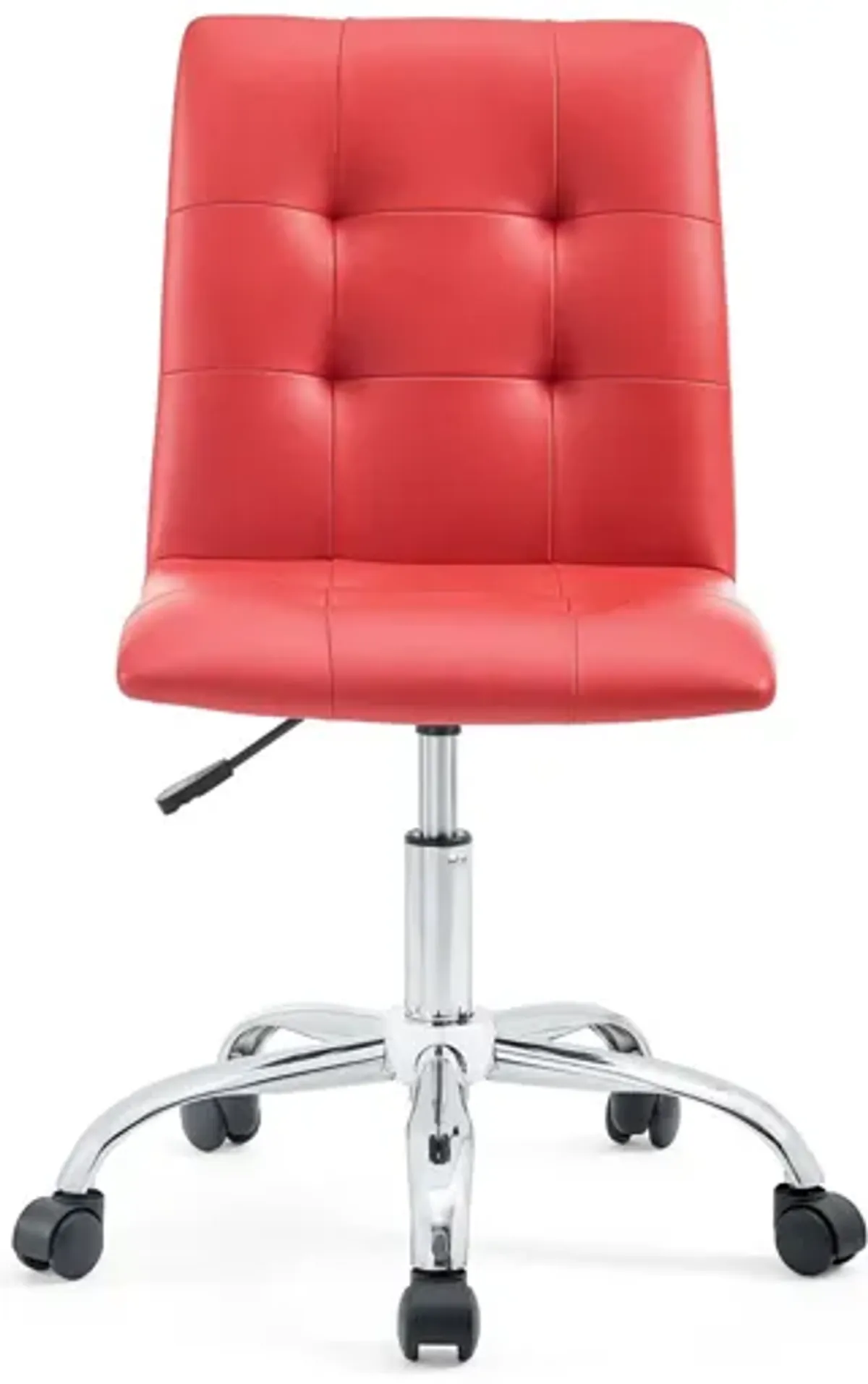 Prim Armless Mid Back Office Chair in Red