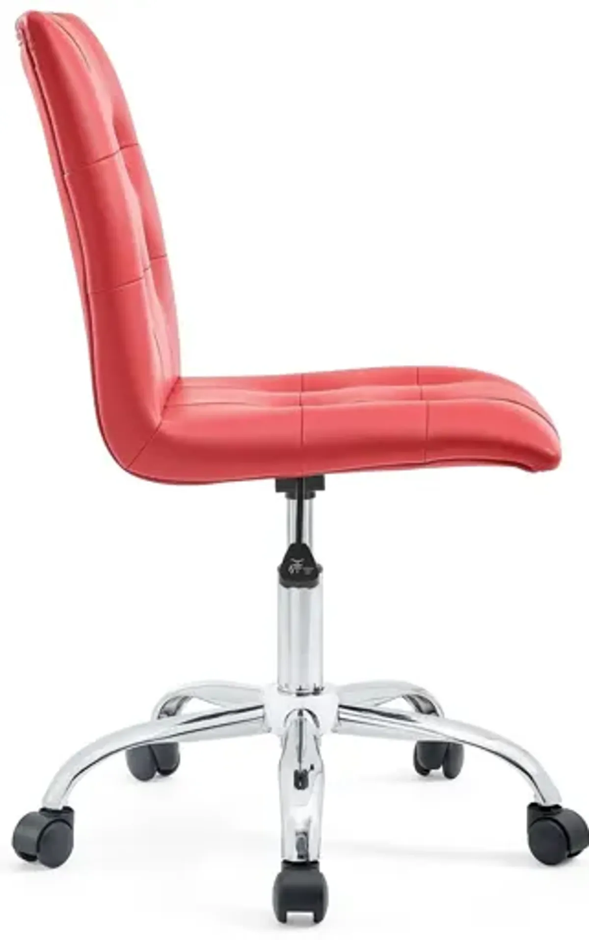 Prim Armless Mid Back Office Chair in Red