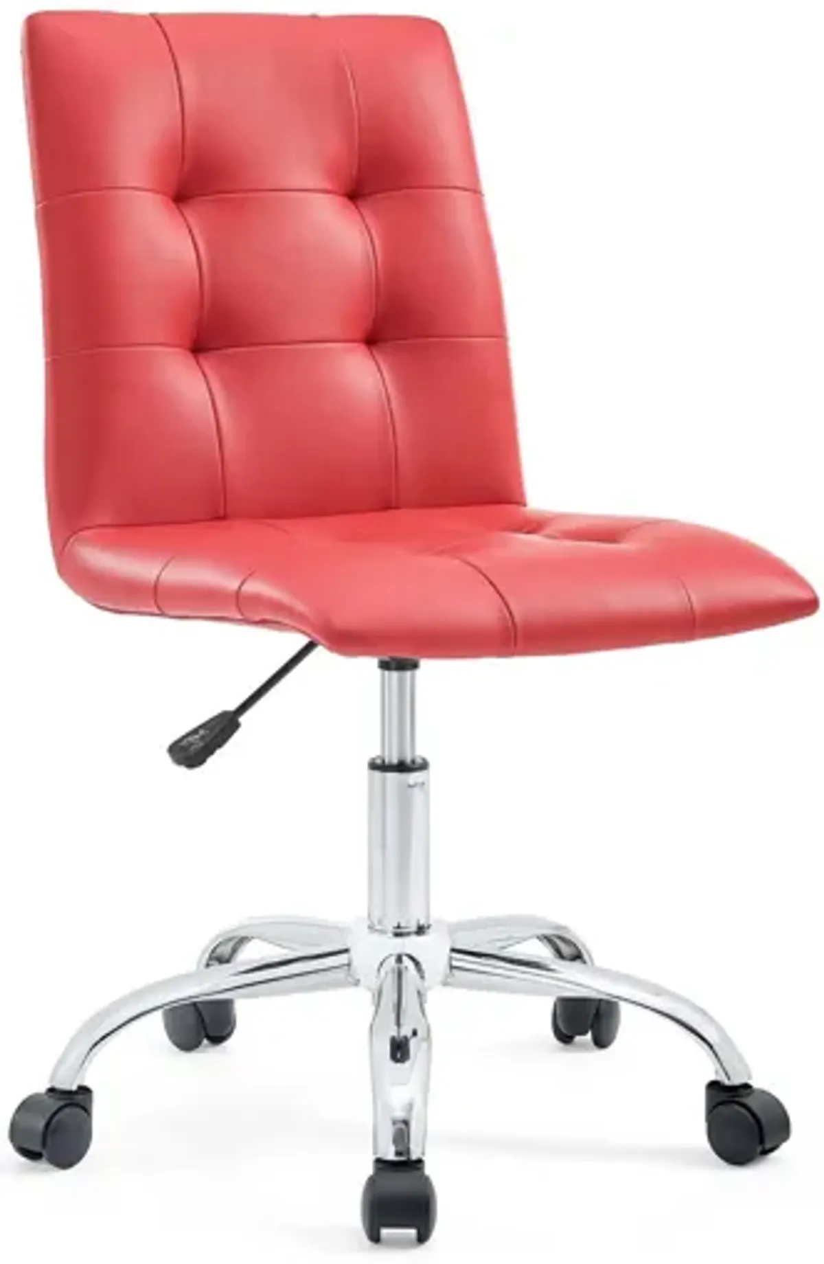 Prim Armless Mid Back Office Chair in Red