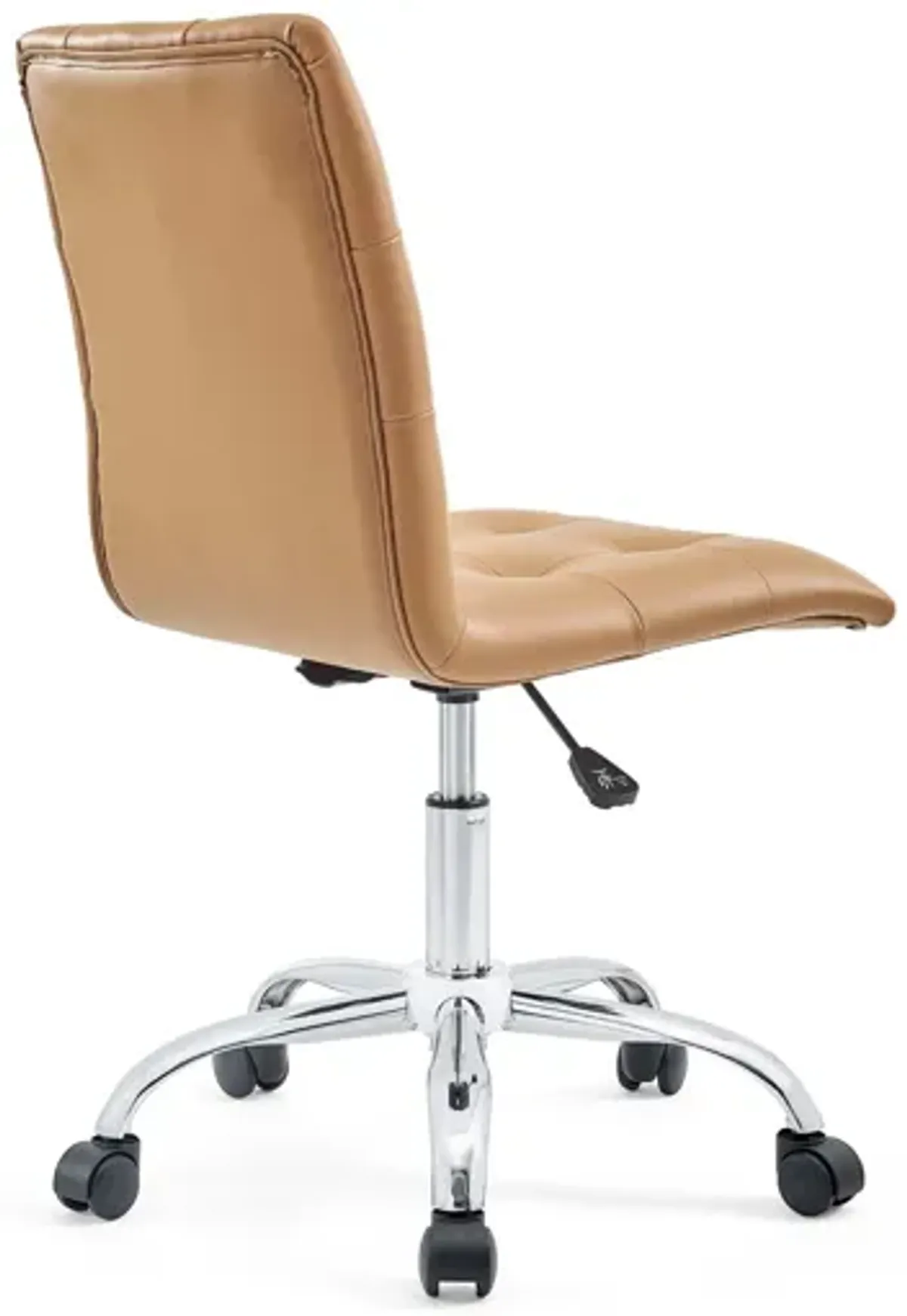 Prim Armless Mid Back Office Chair in Tan