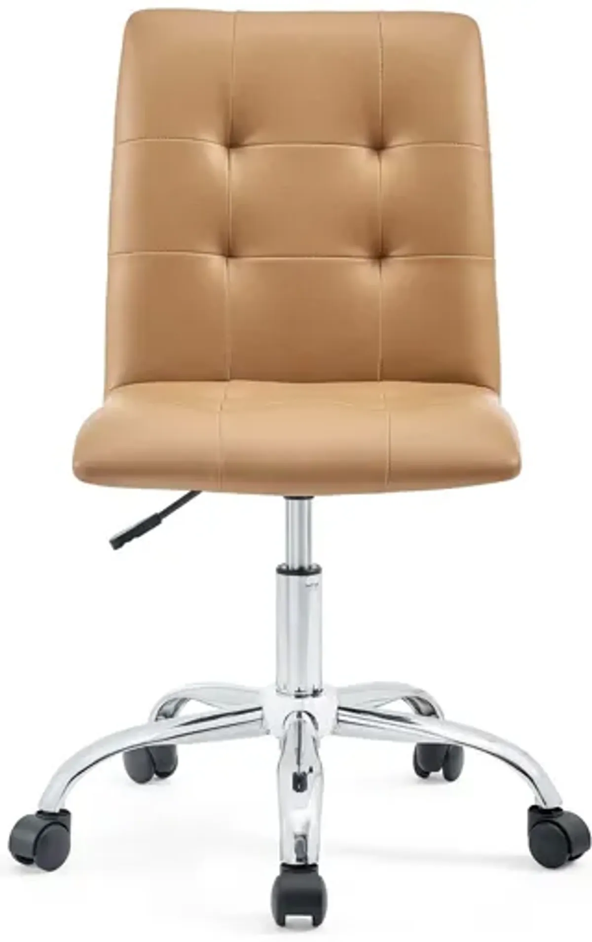 Prim Armless Mid Back Office Chair in Tan